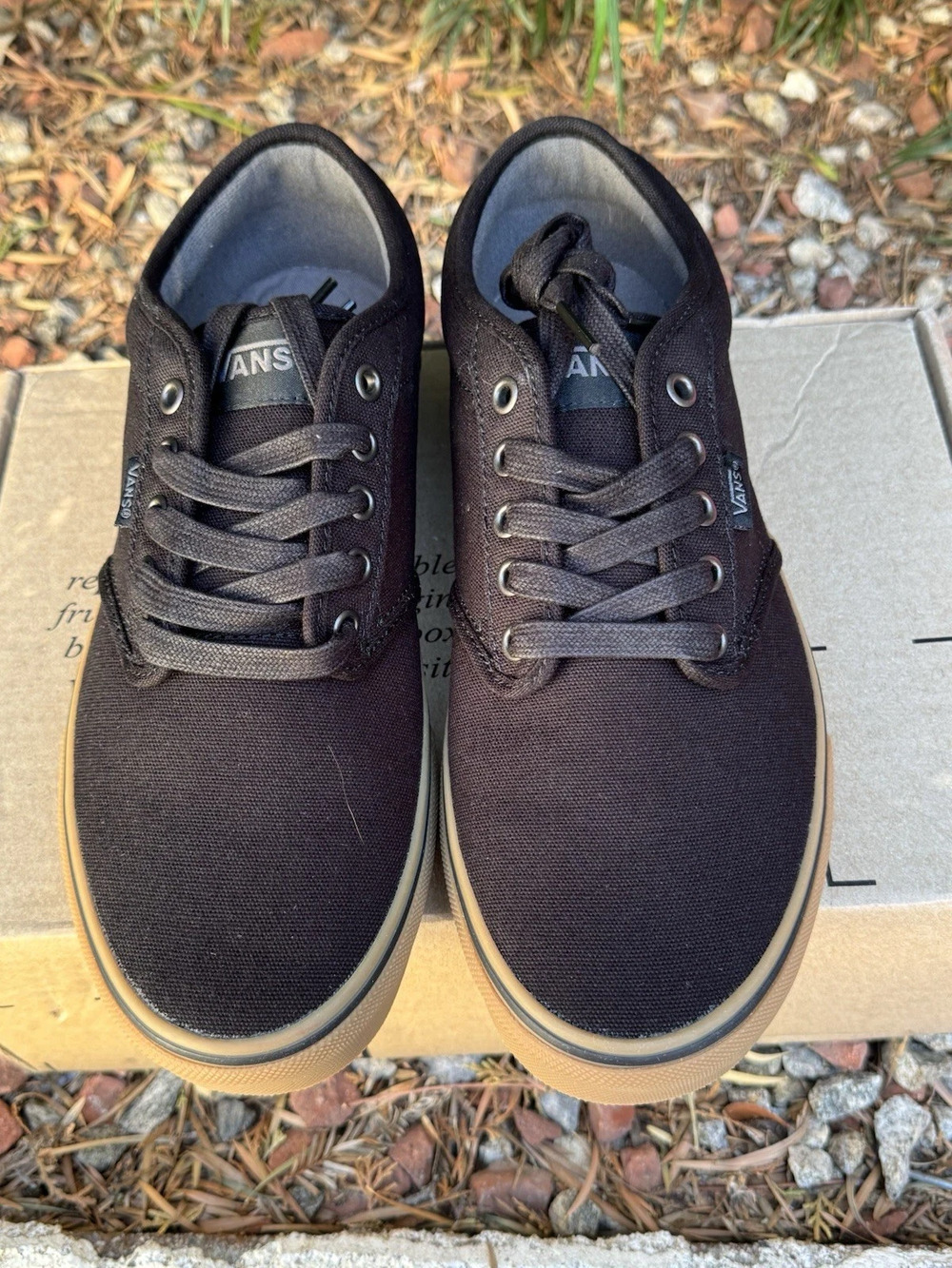 Vans Atwood Skate Shoes Black and Gum Men 9.5 New